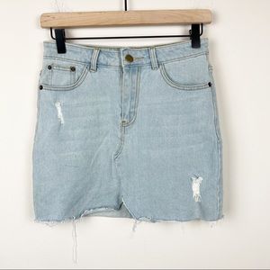 Etophe‎ Studios Light Wash Denim Skirt Size Small